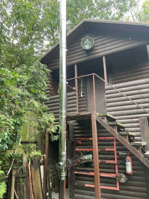 Монтаж установка димоход дымоход димарі труби буржуйки котли нержавійк