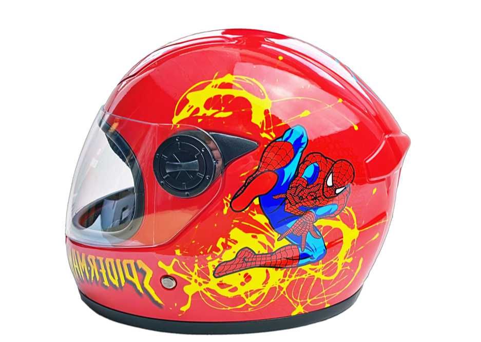 Kask dziecięcy chłopięcy dla chłopca dziecka spiderman czerwony 48-49
