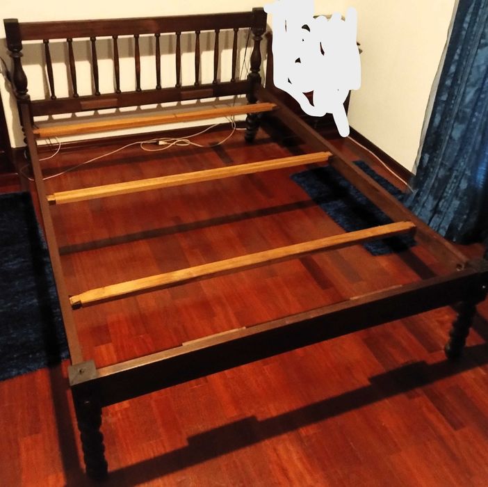 Cama Casal 140X190 Madeira Maciça