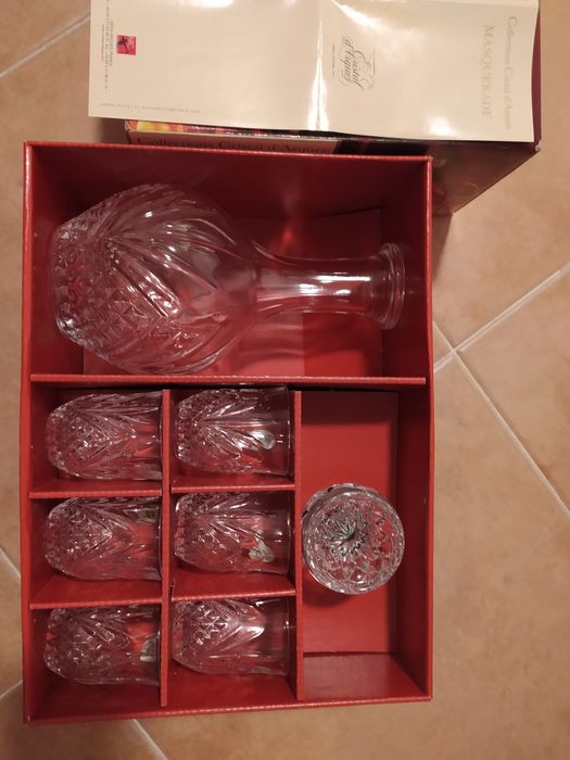 Garrafa e copos Cristal D'Arques Paris