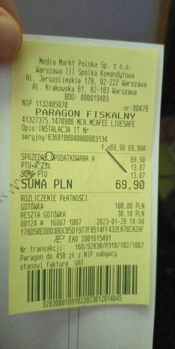 Antywirus komputerowy McCafe