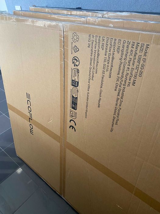 Painéis Solares EcoFlow 250W - Caixa 4 unidades (1000W) NOVOS SELADOS