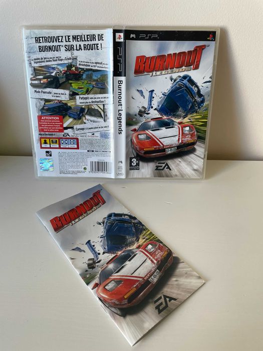 Caixa + Manual + Capa Original Burnout Legends PSP