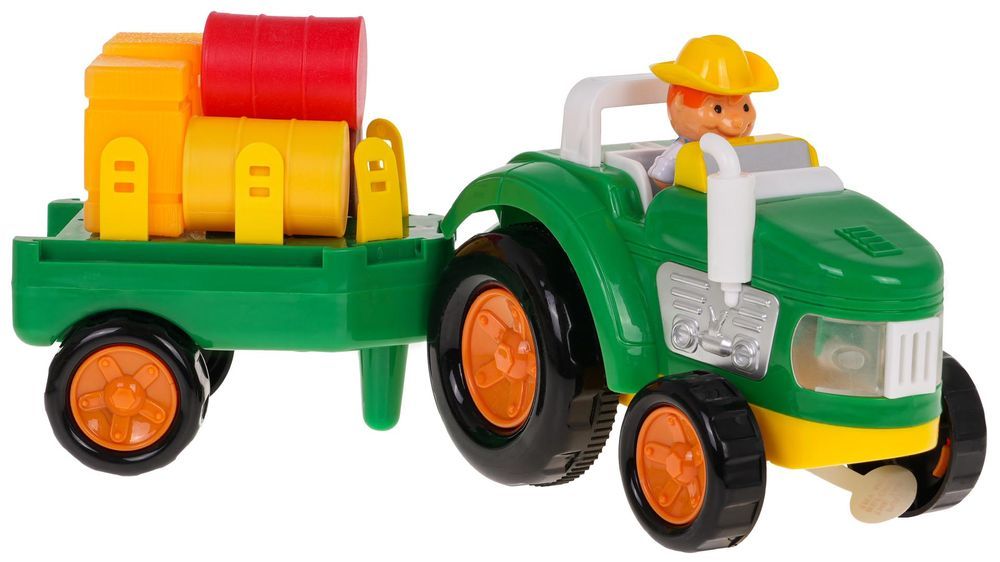 Zestaw Traktor Z Rolnikiem + Akcesoria