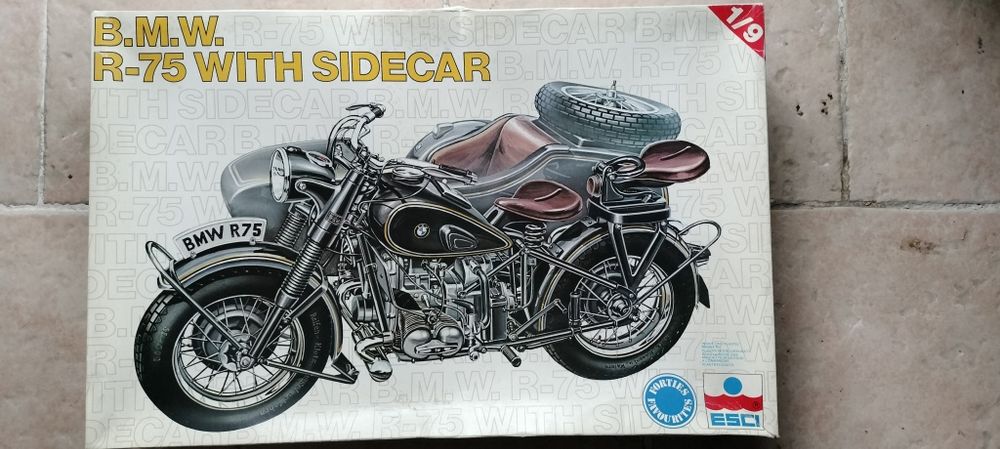 kit de modelo de plástico da Italeri, BMW R75 com Si
