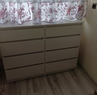 Komoda biała, 4 szuflady, nowa