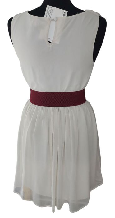 Elastyczny burgundowy szeroki pasek damski