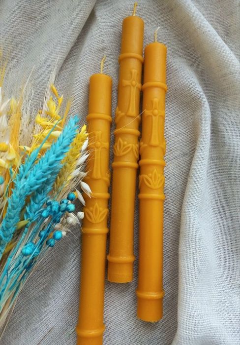 Свічки з натурального забрусного бджолиного воску