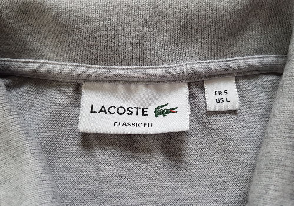 Lacoste поло футболка серая оригинал 5 - L