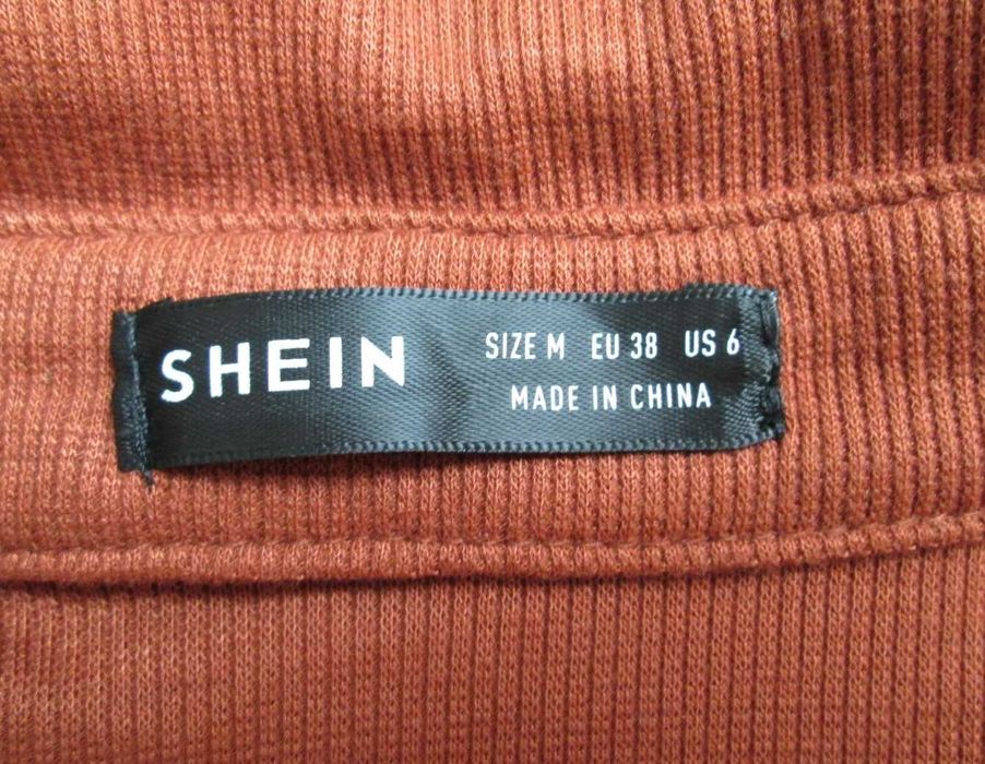 Shein sukienka prążkowana marszczona vintage S 36 NOWA