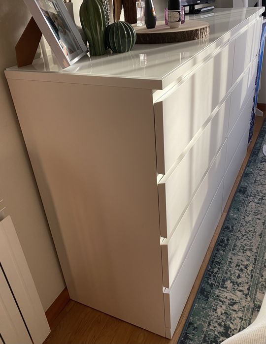 Tampo de vidro branco 160x48cm