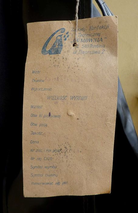 kurtka męska - GUMOWNIA Trzebinia - fabrycznie nowa - PRL - 1988r.