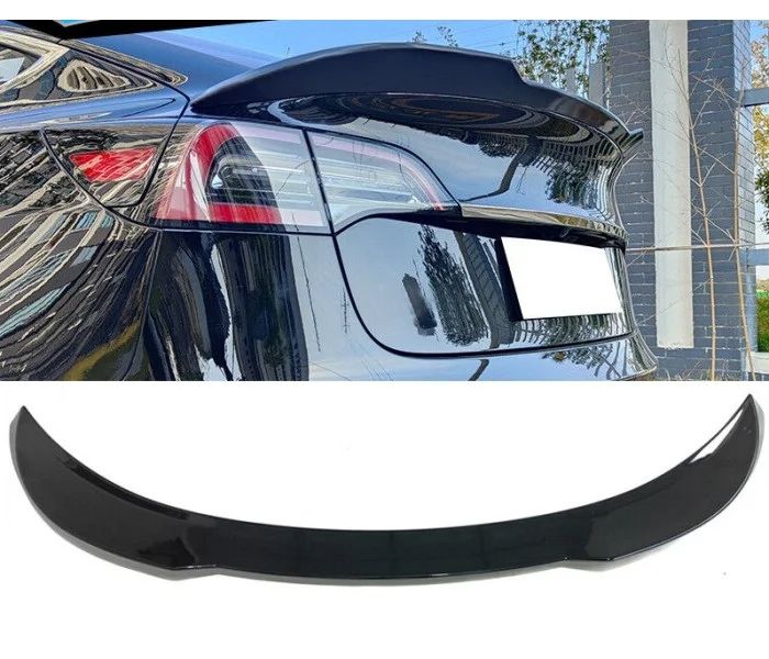 Tesla 3 / Y спойлер багажника сабля М4 стиль черный глянец