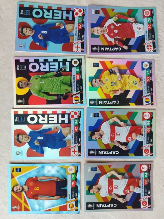 Cromos Match attax euro 2024 Cristiano Ronaldo e outros jogadores