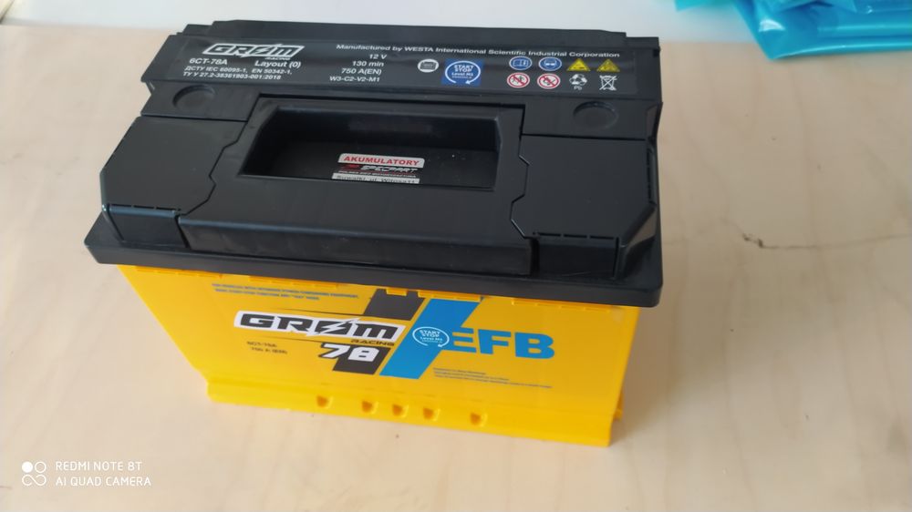 Nowy akumulator EFB. GROM RACING