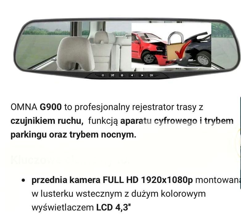 Wideorejestrator samochodowy OMNA