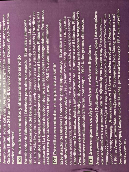 Esterilizador Electrico excelente para bebés philips avent advanced