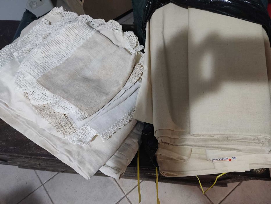 Toalhas de linho em bruto