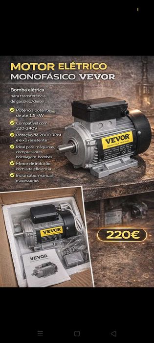 Motor Elétrico 220€. Oportunidade