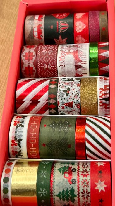 25 Rolos Washi Tape Natal