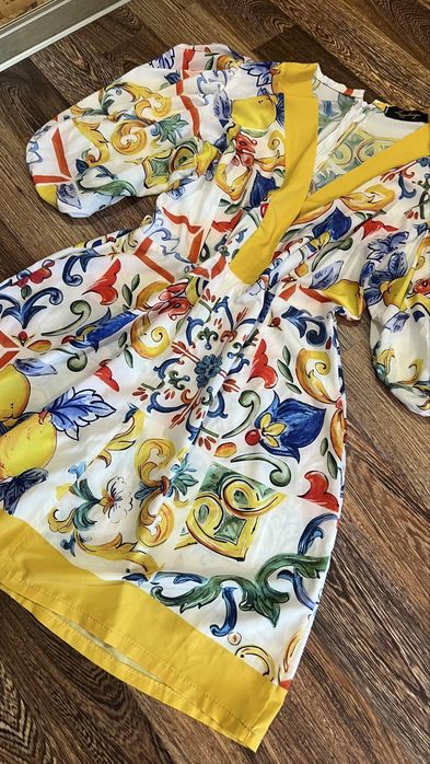 Ефектна сукня із тканини Dolce Gabbana Ексклюзив Майоліка