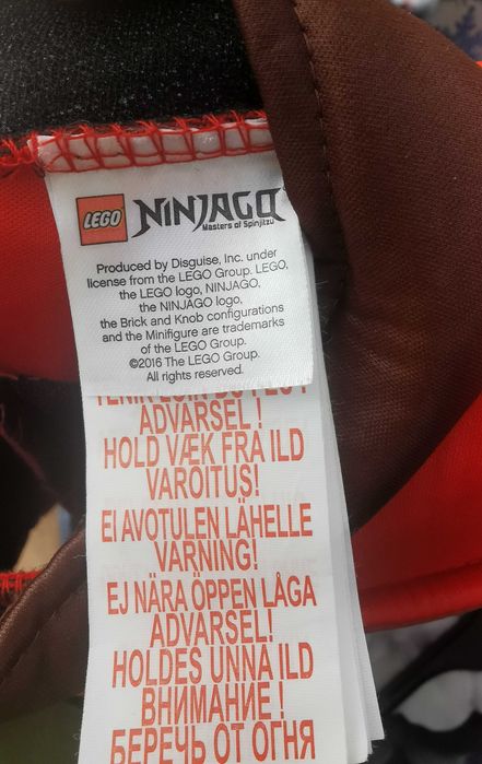Lego Ninjago Strój Przebranie Kostium Czerwony Ninja Kai M 116/122/128