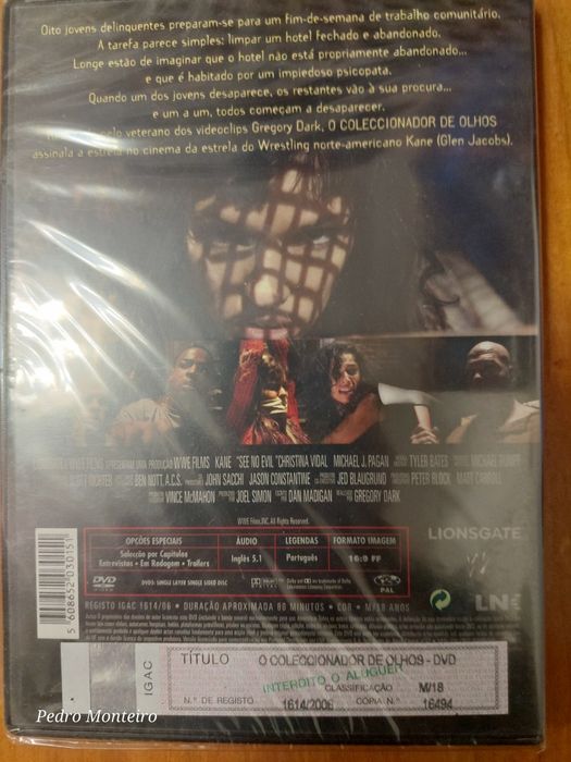Dvd - O Colecionador de Olhos
