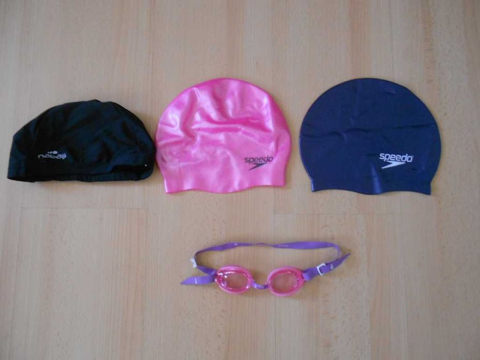 Conjunto 3 toucas natação / óculos