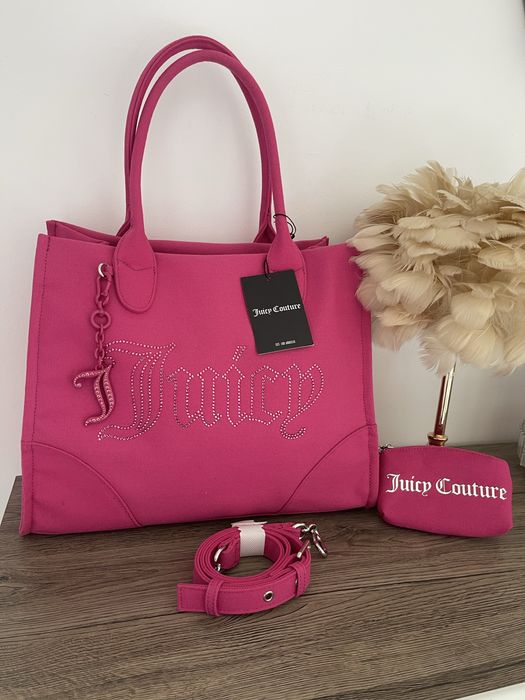 Torebka shopperka duża Juicy Couture diamenciki