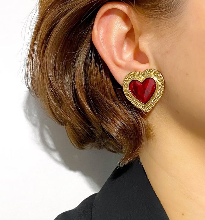 Кліпси вінтажні серце