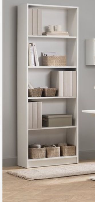 Rezerwacja regał HORNSENS 2 szt biały 5 półek 70x197 jak nowy