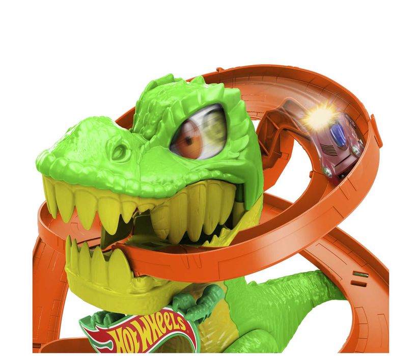 Nowy zestaw Hot Wheels T-REX Blaze Battle I Zakręcony tor (JBM73)
