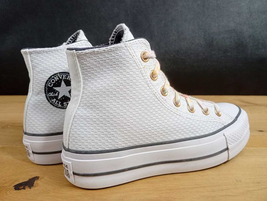 CONVERSE Chuck Taylor All Star Lift, Splatter, trampki, platforma, 37