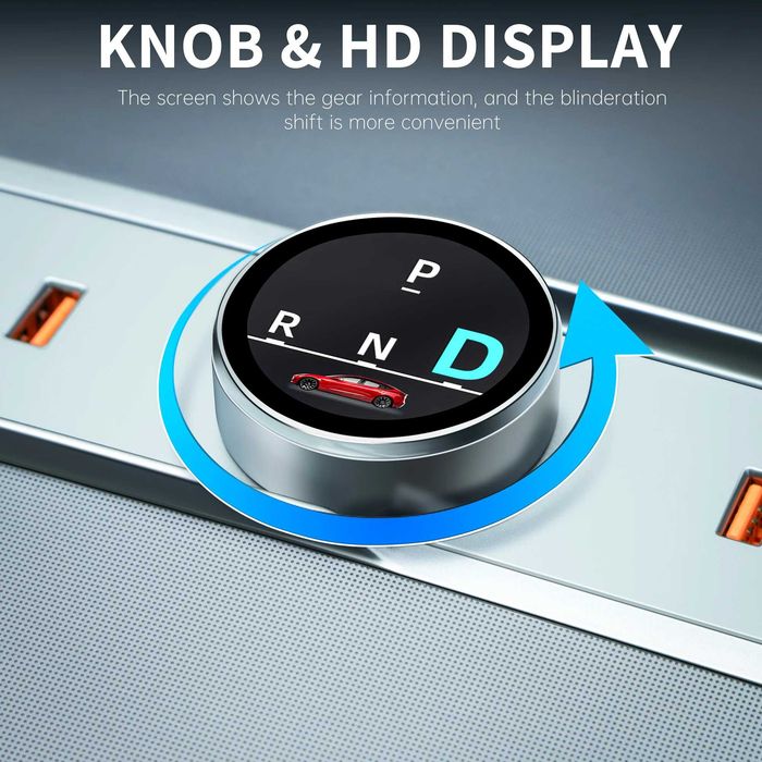 Hub USB de caixa de velocidades giratório inteligente para Tesla Model Y Juniper 2025+