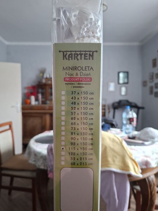 Roleta Okienna Miniroleta Karten 115x150 Dzień Noc