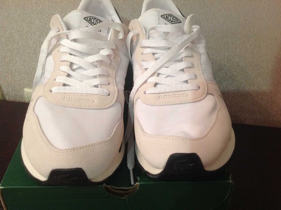 Кроссовки Lacoste, нові, ориг., белые летние, пр-во Таиланд, разм. 46.