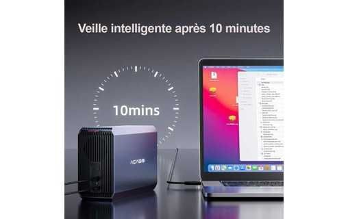 Acasis RAID Case EC-7352 2  USB-C e USB-A - Para discos de 2,5"/3.5"