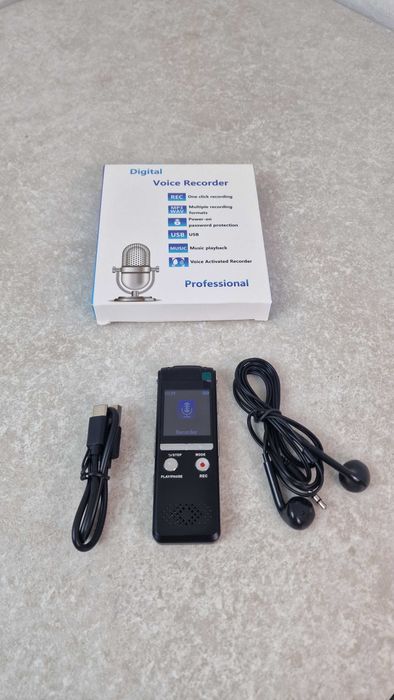 Dyktafon cyfrowy digital voice recorder mp3/wav usb z mikrofonem