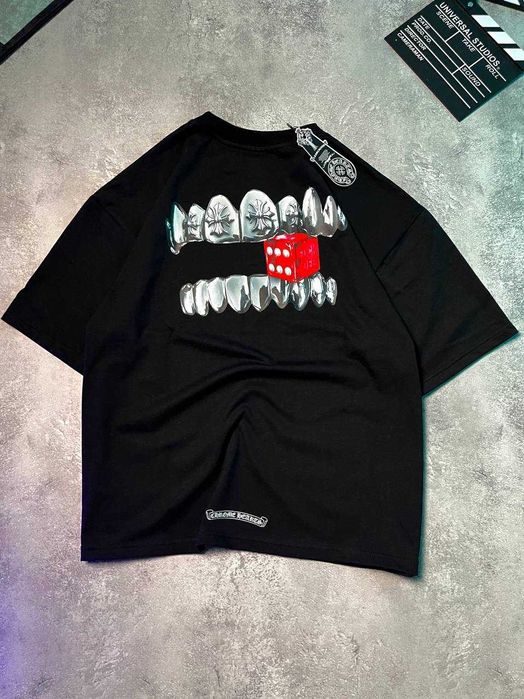 Футболка Chrome Hearts «Grillz» черная Оверсайз: 899 грн