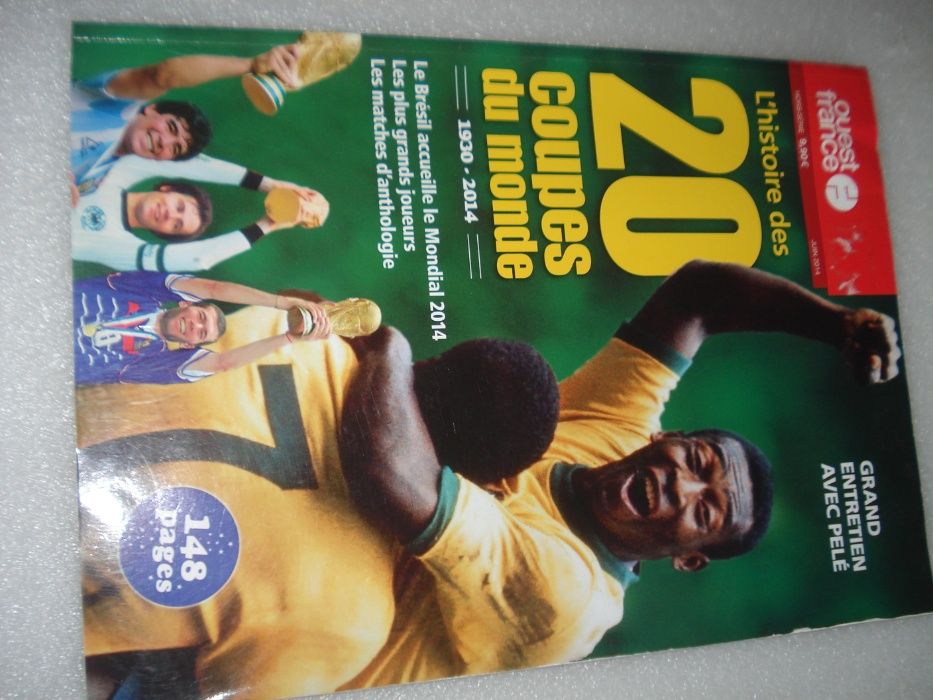 Futebol Pelé na capa Revista de grandes dimensões 20 coupes du monde 1