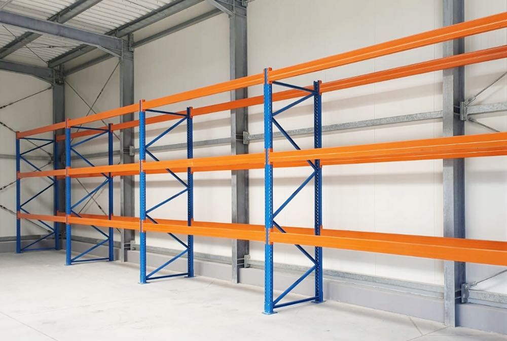Regały Paletowe Metalowe 3x1t  26 Ram 52 Belki do Magazynu Garażu