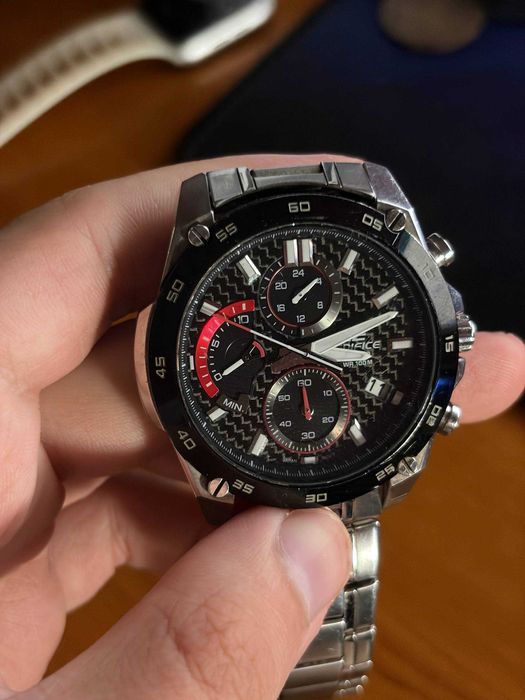 часы касио едифайс годинник casio edifice classic carbon