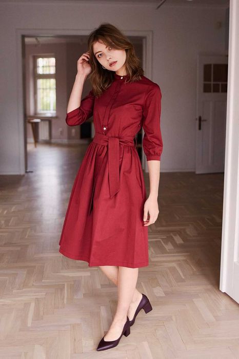 Sukienka Aglaia bordowa Marie Zelie