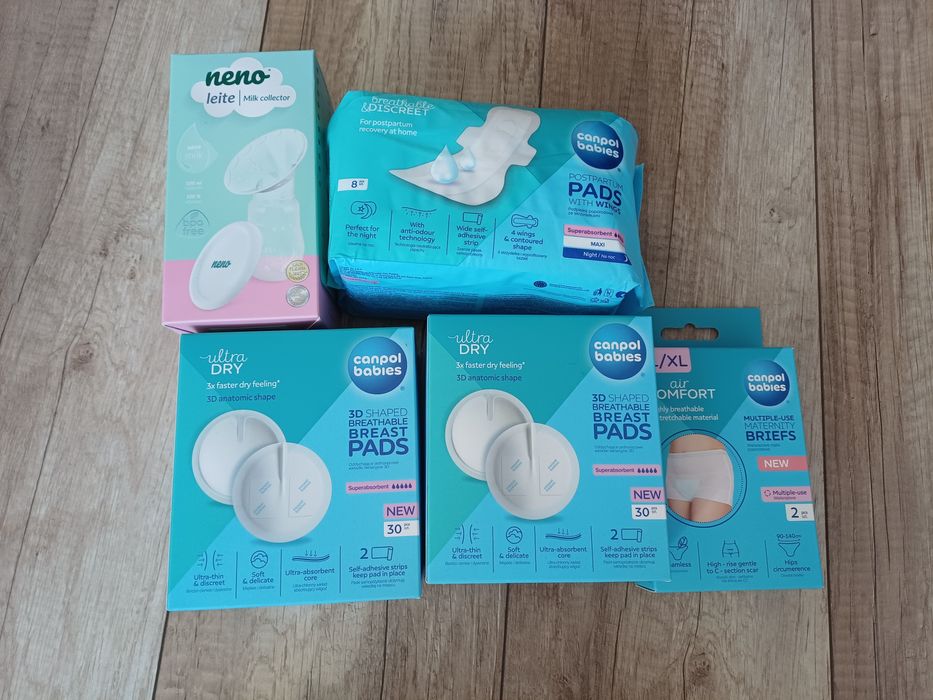 Wkładki laktacyjne, Majkti poporodowe, Podpaski poporodowe, Kolektor