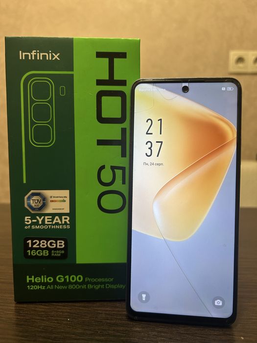 Смартфон Infinix HOT 50 8/128Gb Titanium Grey X6882