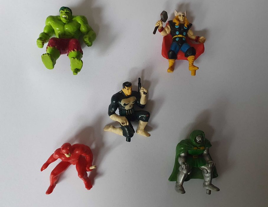 5 Pequenos Super-Heróis e Vilões, muito raros - Anos 80