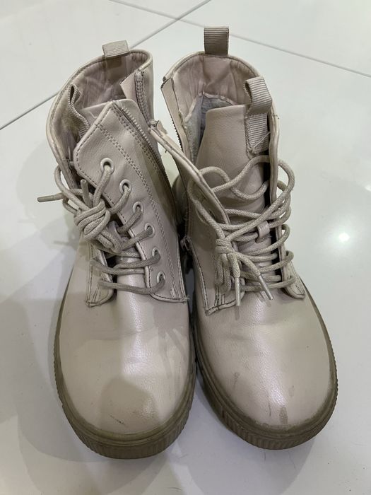 Buty zimowe dziewczece  32 bezowe