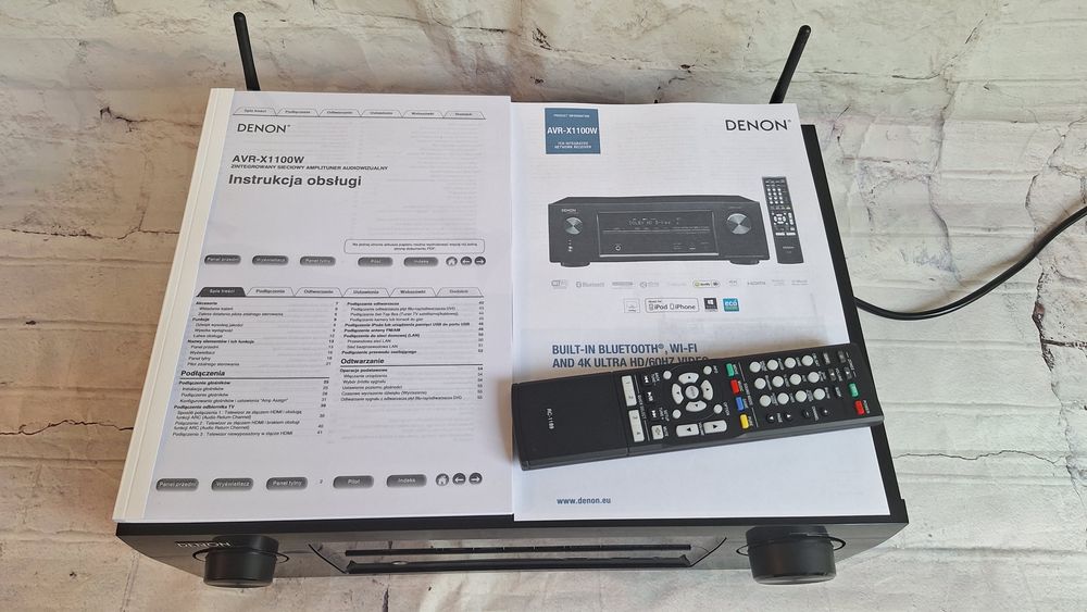 7.2 Denon AVR-X1100W Wi-fi  BT 4k/60p ARC Net radio spotify AirPlay