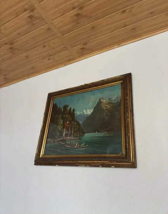 Zestaw 2 starych oleodruków w ramach.