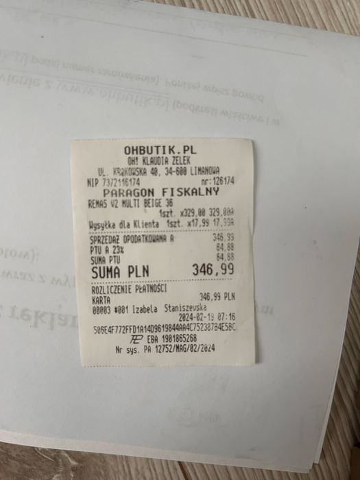 Sneakersy skora naturalna skórzane 36 rusin ohbutik